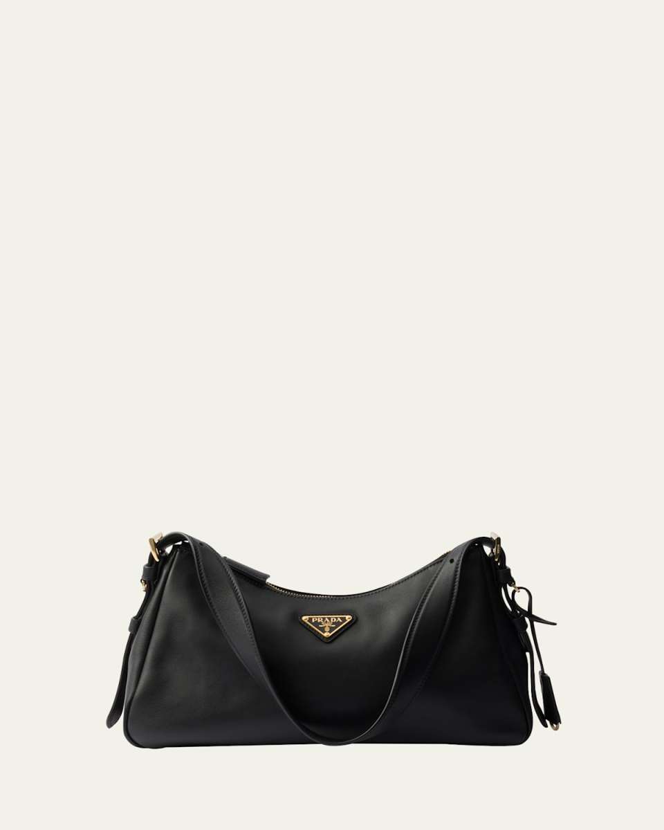 Medium Aimee Zip Leather Shoulder Bag